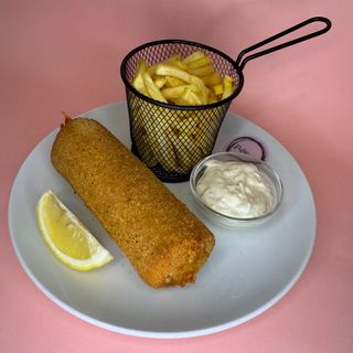 Pohana pulačinka pršut + pommes frites