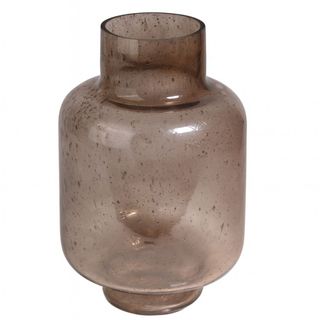 Vaza staklo h27 d17cm; smeđa