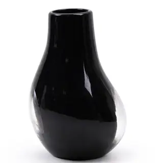 Dekorativna vaza staklo 14x12 h19cm; crna A8051788