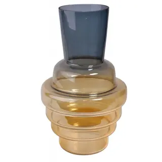 Vaza staklo h30 d19cm; plava/svj.Smeđa A8051749