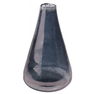 Vaza staklo h25 d14cm; plava