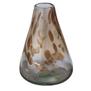 Vaza staklo h25 d14cm; zelena