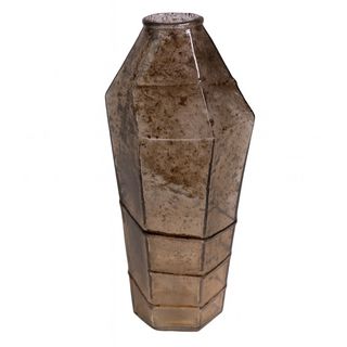 Vaza staklo h31 d15cm; smeđa