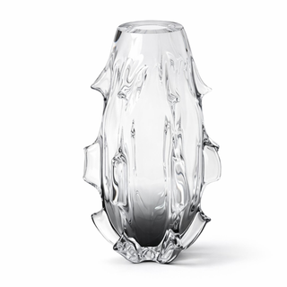 Dekorativna vaza staklo 18.5x18.5 h31cm; transparent siva A8051781