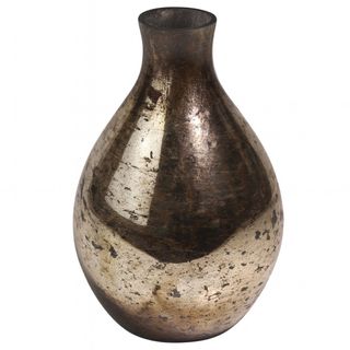 Vaza staklo h15 d10cm; zlatna