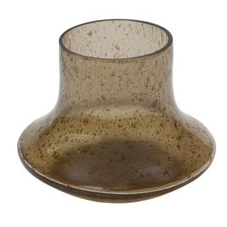 Vaza staklo h13 d16cm; maslinasto zelena