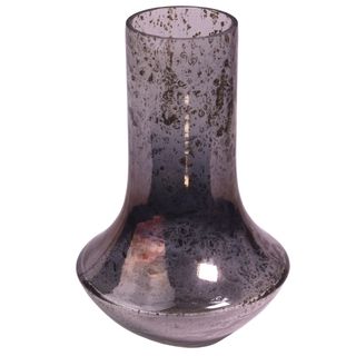 Vaza staklo h27 d17cm; siva