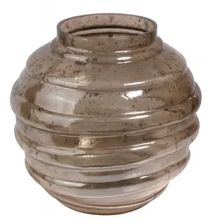 Vaza staklo spiralna h28 d27cm; smeđa A8051725