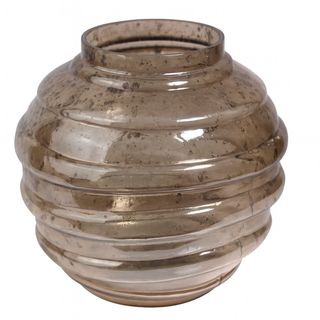 Vaza staklo spiralna h28 d27cm; smeđa