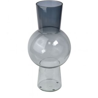 Vaza staklo h38.5 d18.5cm; plava/transparent