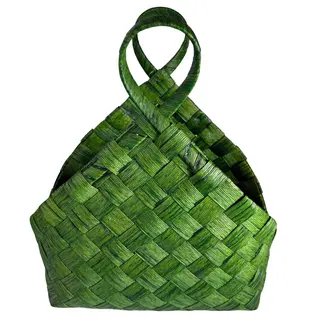 Košara home 32x19x28/35cm; zelena C1010255