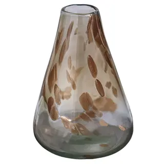 Vaza staklo h25 d14cm; zelena A8051753