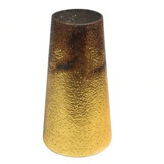 Vaza staklo h15 d8cm; zlatna