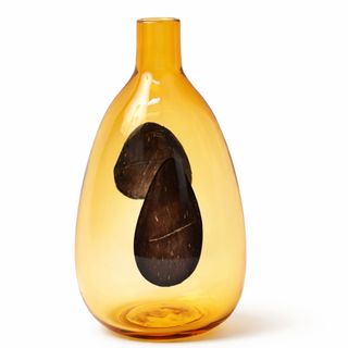 Dekorativna vaza staklo 18.5x14 h30cm; amber/t.Smeđa A8051785