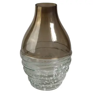 Vaza staklo h37 d22cm; smeđa/bijela A8051708