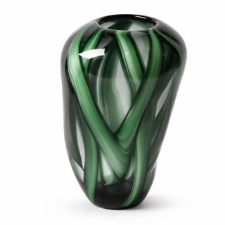 Dekorativna vaza staklo 19x19 h26cm; skulptura; mix zelena A8051783
