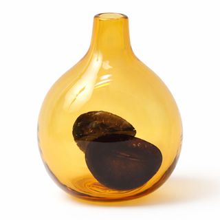 Dekorativna vaza staklo 19x16 h23cm; amber/t.Smeđa A8051786