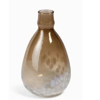 Vaza staklo h31 d20cm; smeđa/bijela A8051742