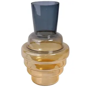 Vaza staklo h30 d19cm; plava/svj.Smeđa A8051749