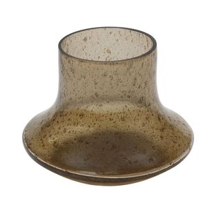 Vaza staklo h13 d16cm; maslinasto zelena