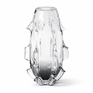 Dekorativna vaza staklo 18.5x18.5 h31cm; transparent siva A8051781