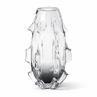 Dekorativna vaza staklo 18.5x18.5 h31cm; transparent siva A8051781