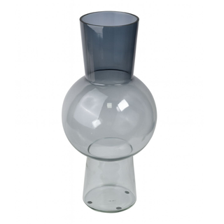 Vaza staklo h38.5 d18.5cm; plava/transparent A8051711