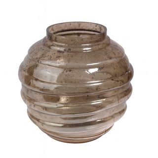 Vaza staklo spiralna h28 d27cm; smeđa