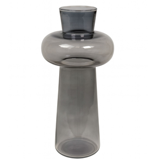 Vaza staklo h28.5 d14cm; siva A8051739