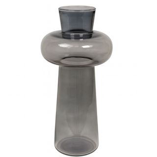 Vaza staklo h28.5 d14cm; siva A8051739