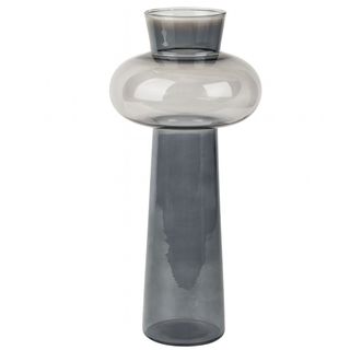 Vaza staklo h40 d20cm; siva A8051740