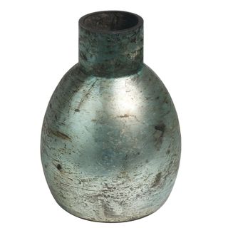 Vaza staklo h20 d15cm; plava s efektom