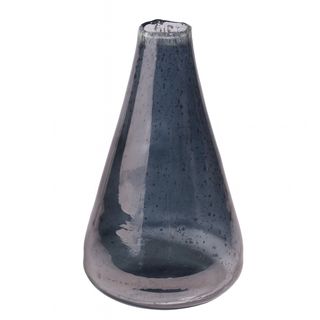 Vaza staklo h25 d14cm; plava