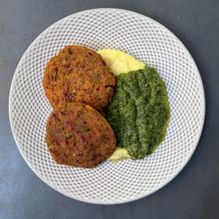 Vege polpete, pire i špinat