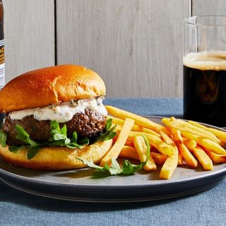 Spicy BBQ cheeseburger