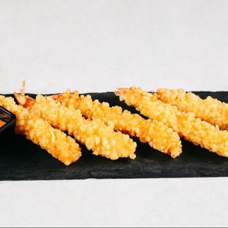 Hrskavo pečeni škampi5 komada + pomfrit + Coca-Cola  0,5lit