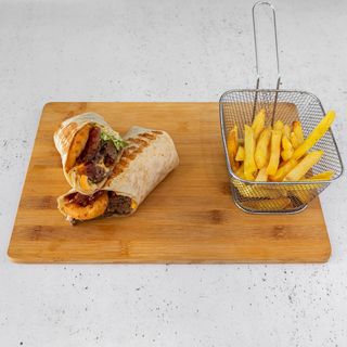 ‘Bbq Tortilja + pomfrit