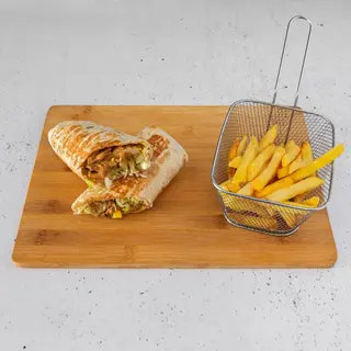 American Tortilja + pomfrit