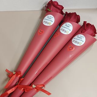 Ruža crvena u kornetu