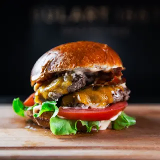 Smash cheese & bacon double burger
