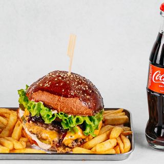 Double burn burger menu