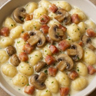 Njoki s pancetom I gljivama