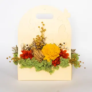 Dry Flower Box Green Orange