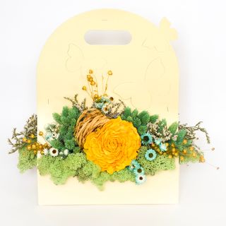 Dry Flower Box Green Yellow