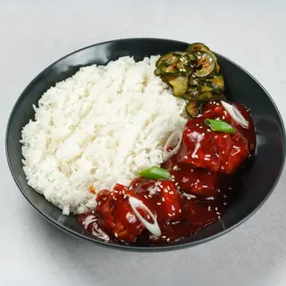 Korean Fried Chicken Rice Bowl + Choice of lemonade