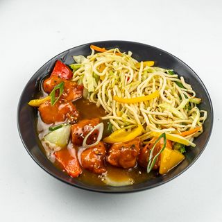 Orange chicken noodles