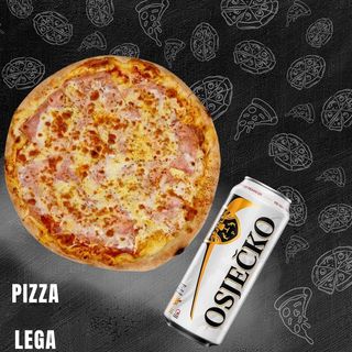 Bijela pizza legica + Osječko 0.5