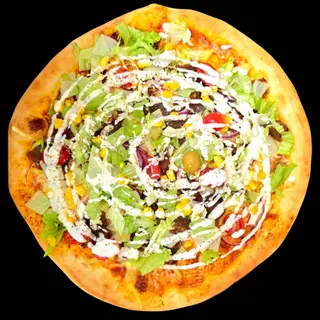 Kebab pizza
