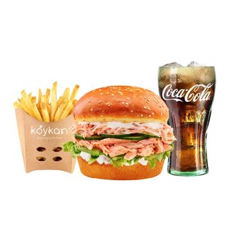 Teriyaki Salmon Burger Menu