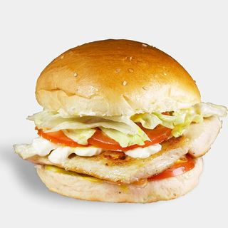 Chickenburger s kebab mesom